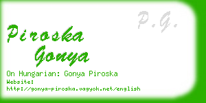 piroska gonya business card
